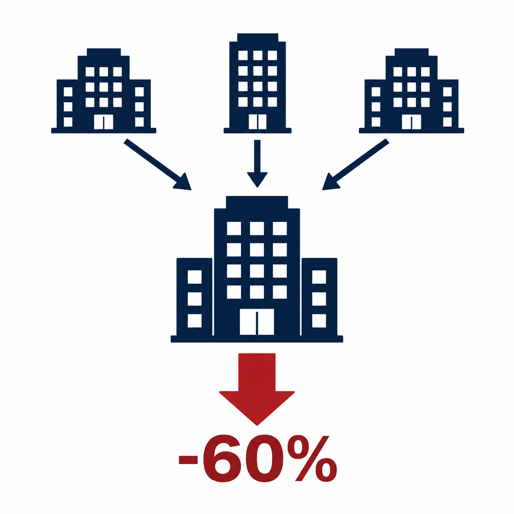 -60% kosztów — konsolidacja CUW